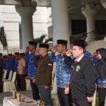 Jajaran Lapas Kelas IIB Tanjung Balai ikuti acara Peringatan Hari Sumpah Pemuda ke-97 Tahun 2025 yang digelar di halaman Kantor Walikota Tanjungbalai. Foto: Dok. Istimewa.