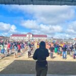 Rutan Kelas IIB Humbang Hasundutan mengadakan kegiatan senam pagi bersama seluruh Warga Binaan Pemasyarakatan (WBP). Foto: Dok. Istimewa.