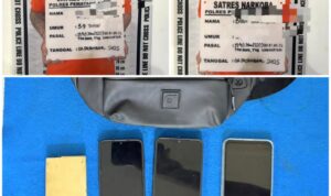 Tim Opsnal Sat Resnarkoba Polres Pematangsiantar berhasil meringkus 2 residivis kasus narkoba yang berinisial OMKA (39) asal Batubara dan B.I (35) warga Bah Kapul. Foto: Dok. Humas Polres Pematangsiantar.