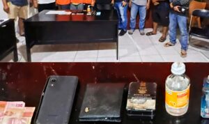 Tiga Orang Terduga Pelaku Penyalahgunaan Narkoba Jenis Sabu, berhasil diamankan Tim Unit Intel Kodim 0207/Simalungun. Foto: Istimewa.